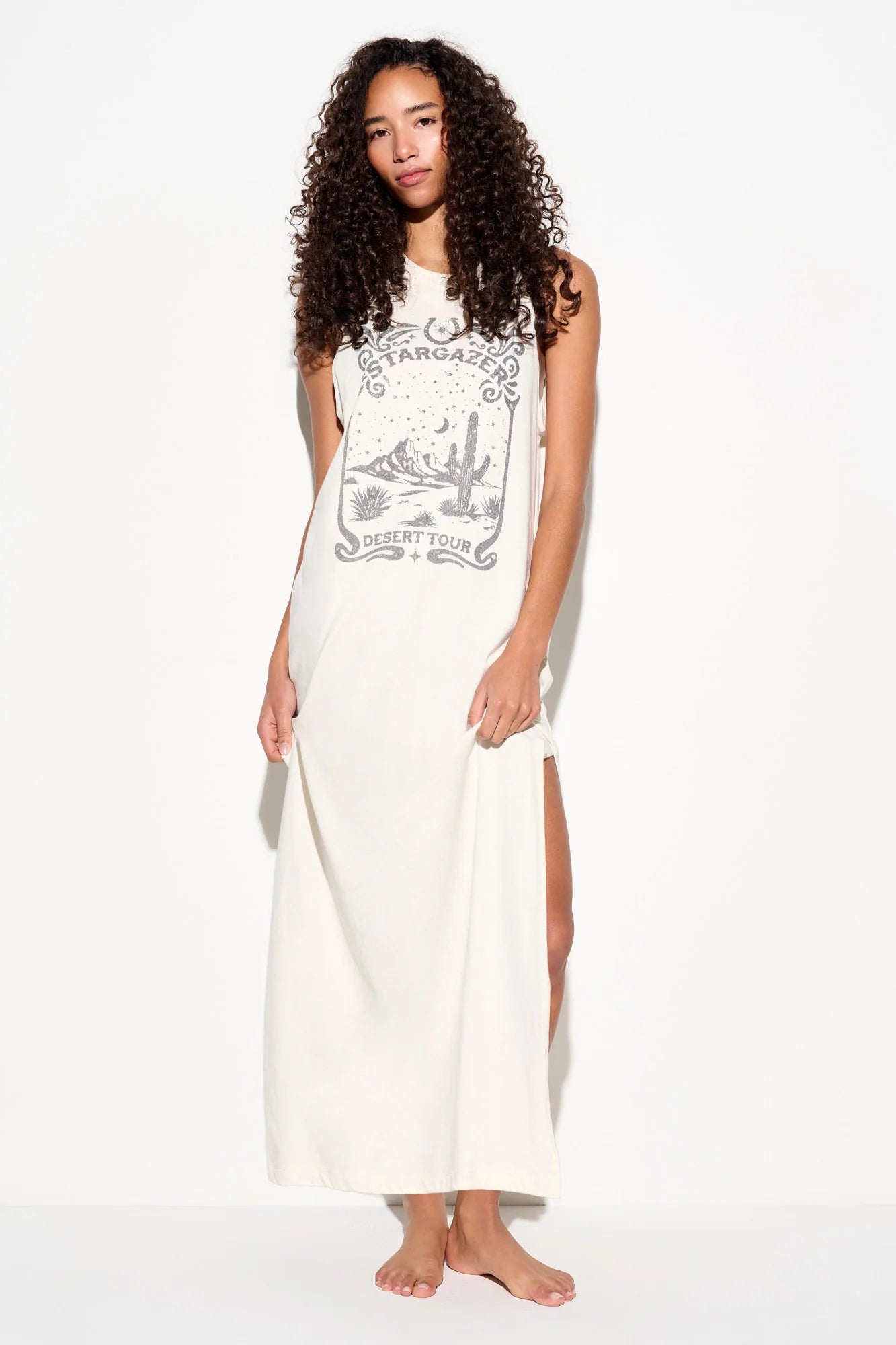 Spiritual Gangster | Stargazer Halo Dress in Vintage White