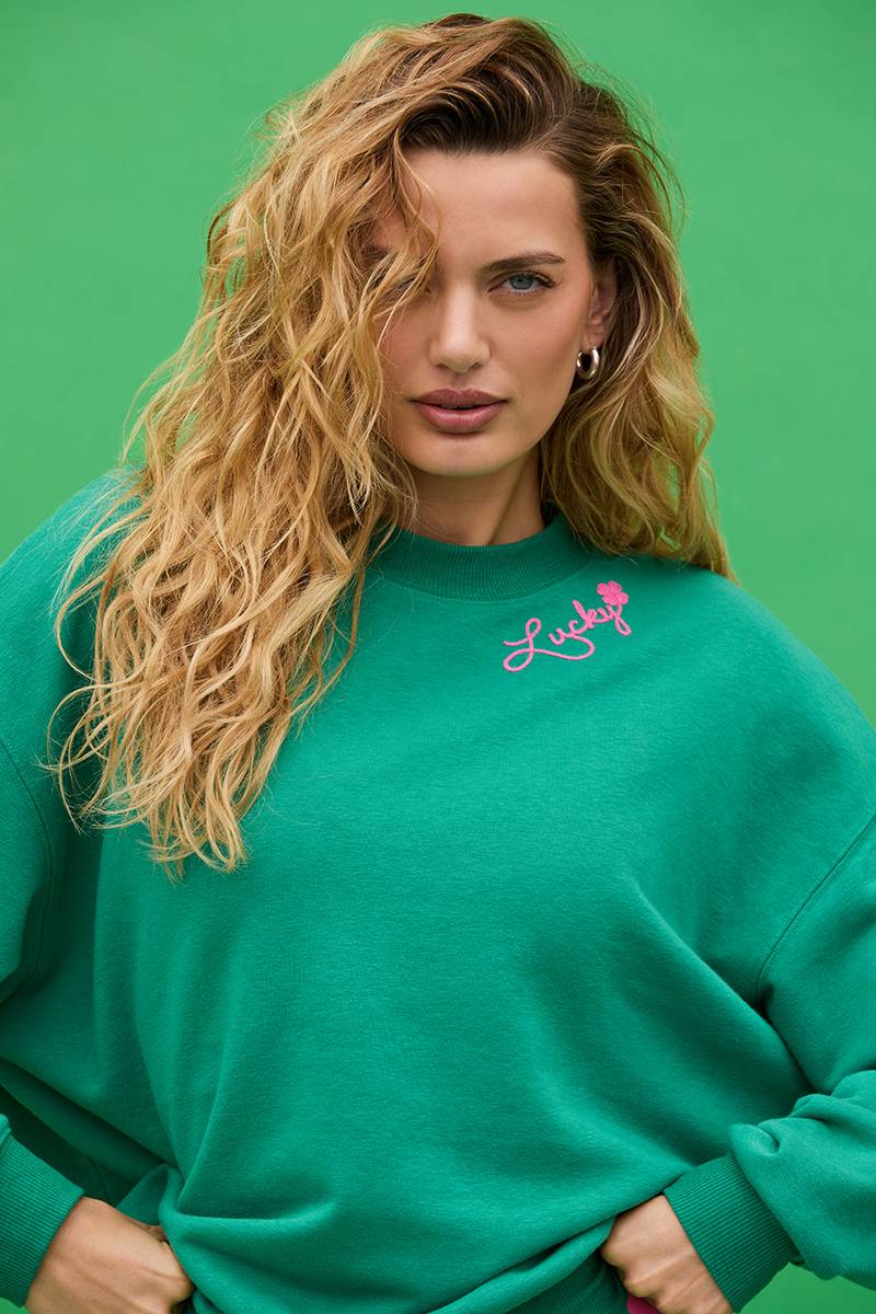 Devyn Oversized Sweatshirt Lucky Clover