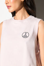 Load image into Gallery viewer, Peace Emblem Doheny Crop tank
