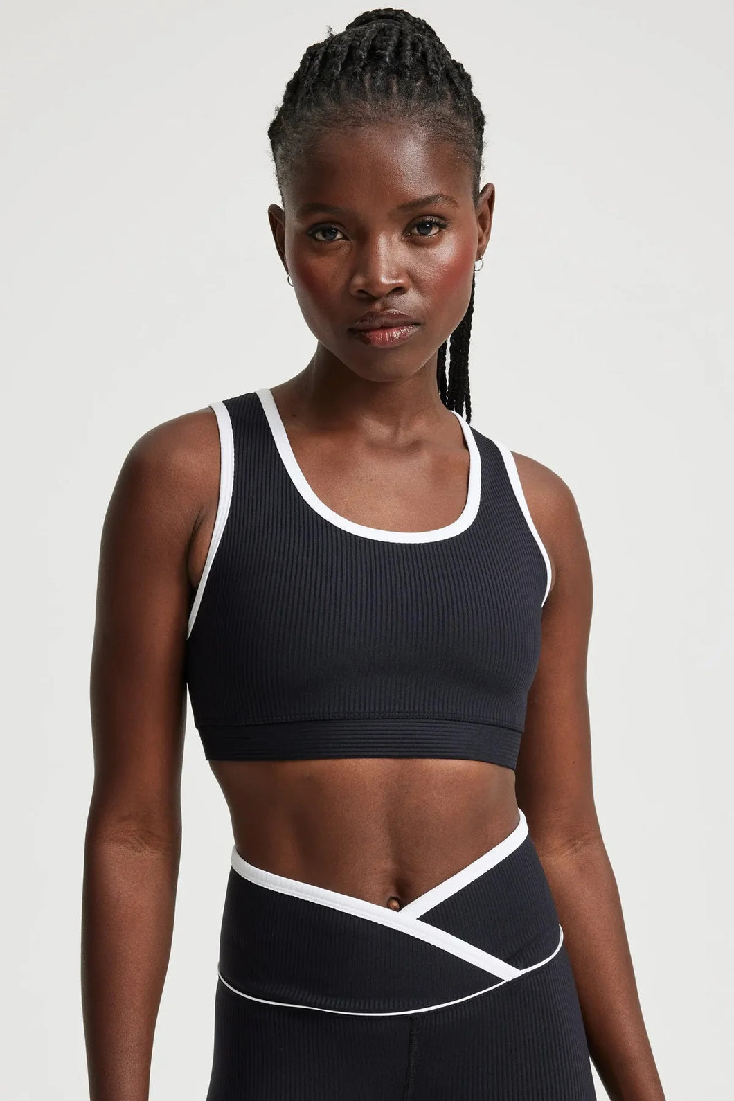 Ribbed Two Tone Gym Bra