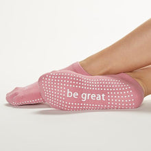 Load image into Gallery viewer, Be Great Grip Socks Blush/White

