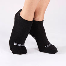 Load image into Gallery viewer, Be Strong Grip Socks Black/White
