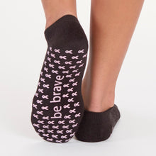 Load image into Gallery viewer, Be Brave Breast Cancer Grip Socks

