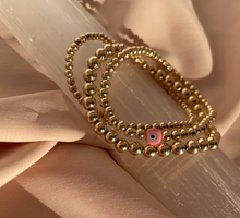 Load image into Gallery viewer, Pink Nazar Bracelet 7”
