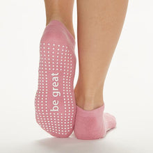 Load image into Gallery viewer, Be Great Grip Socks Blush/White
