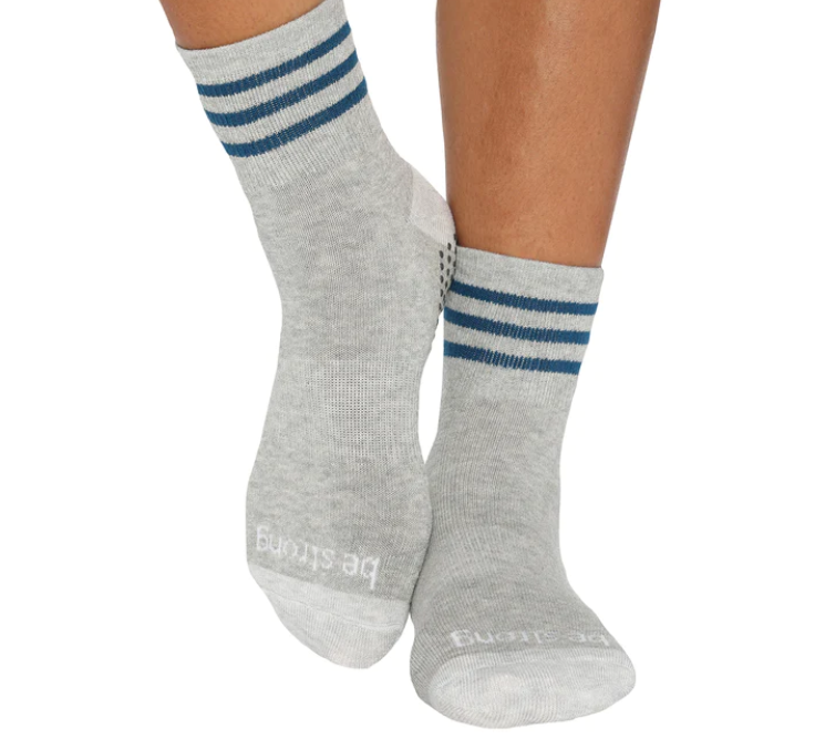 Short Crew Be Strong Grip Socks Heather/Teal
